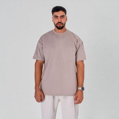 Oversize T-Shirt — (Men / Beige)