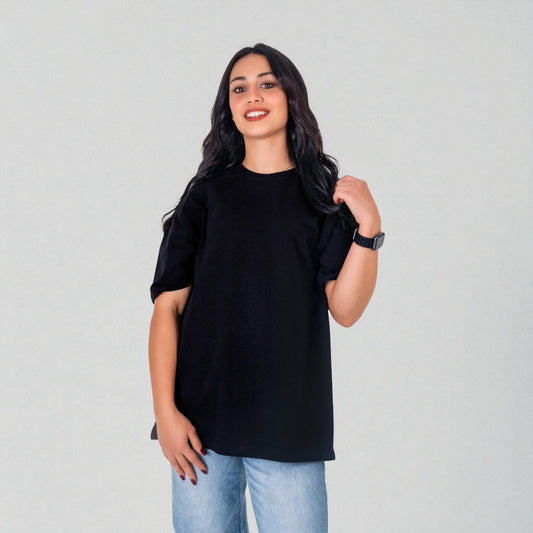 Oversize T-Shirt — (Women / Black)
