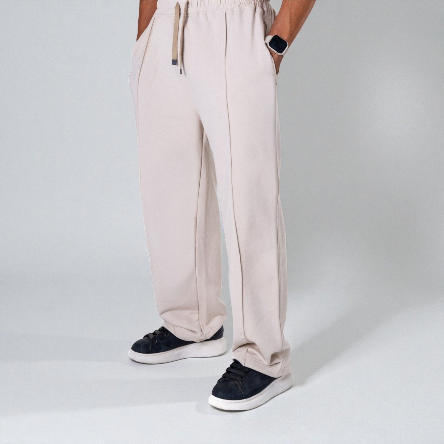 Oversize Sweatpants — (Men / Beige)